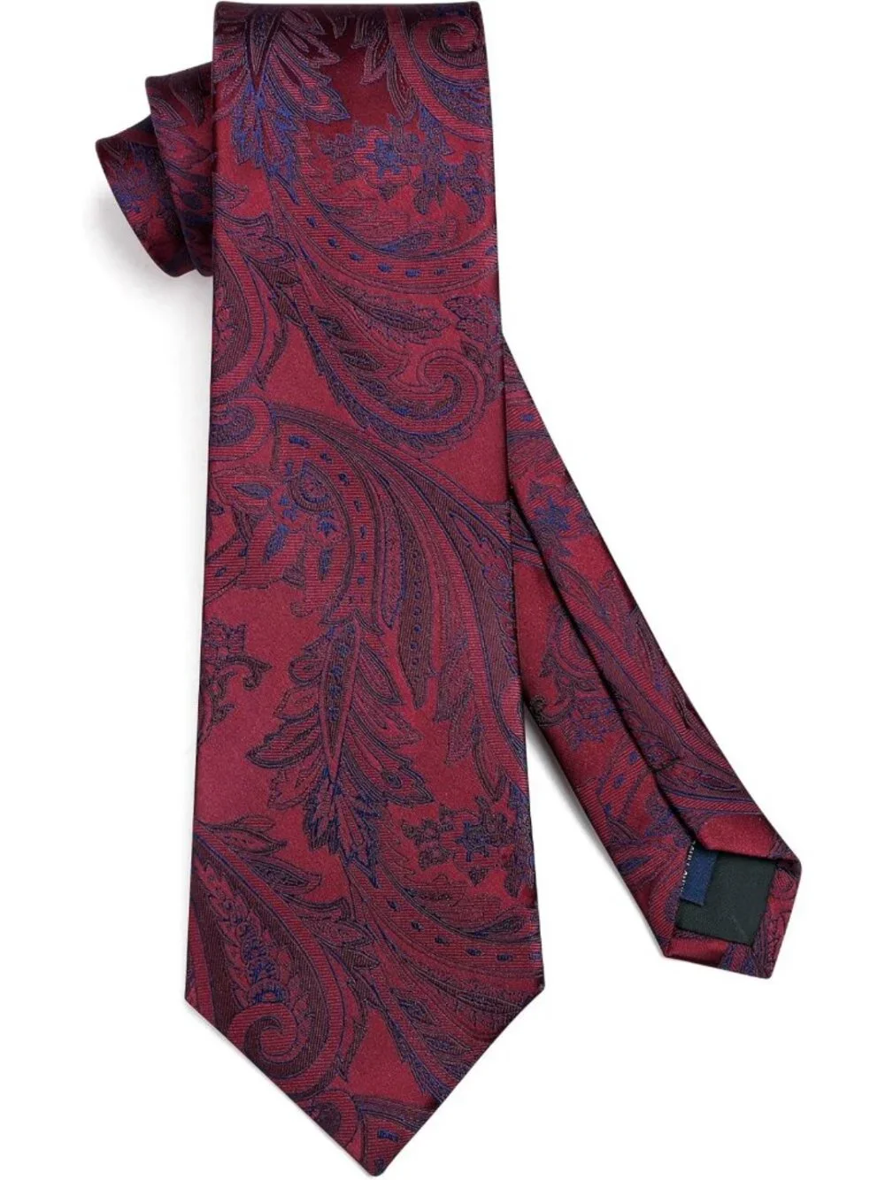 Elegant Floral Paisley Tie & Pocket Square Set - Classic Woven Necktie for